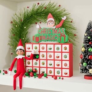 NWT Wooden Elf on the shelf advent Calendar Christmas decor